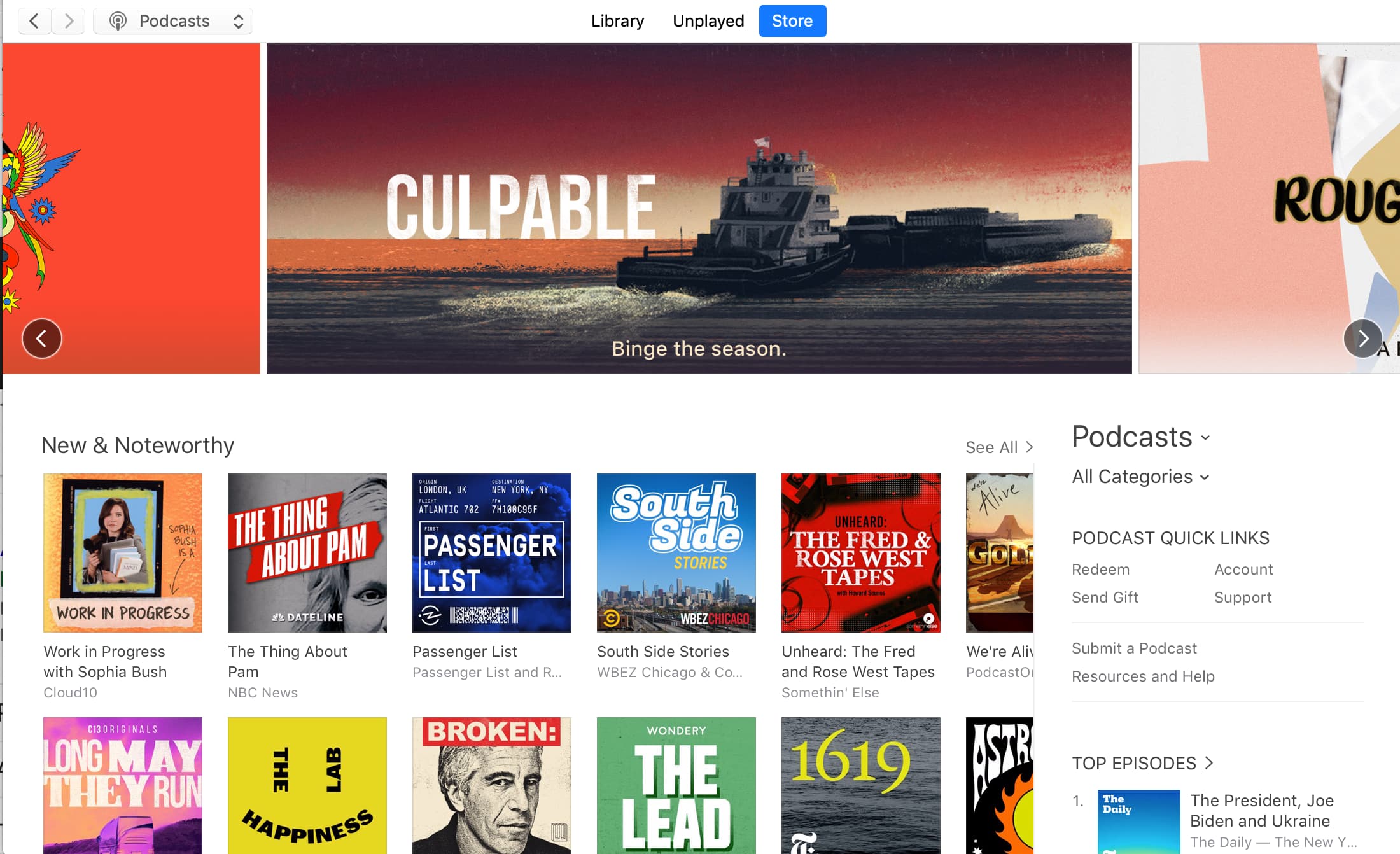 New and Noteworthy