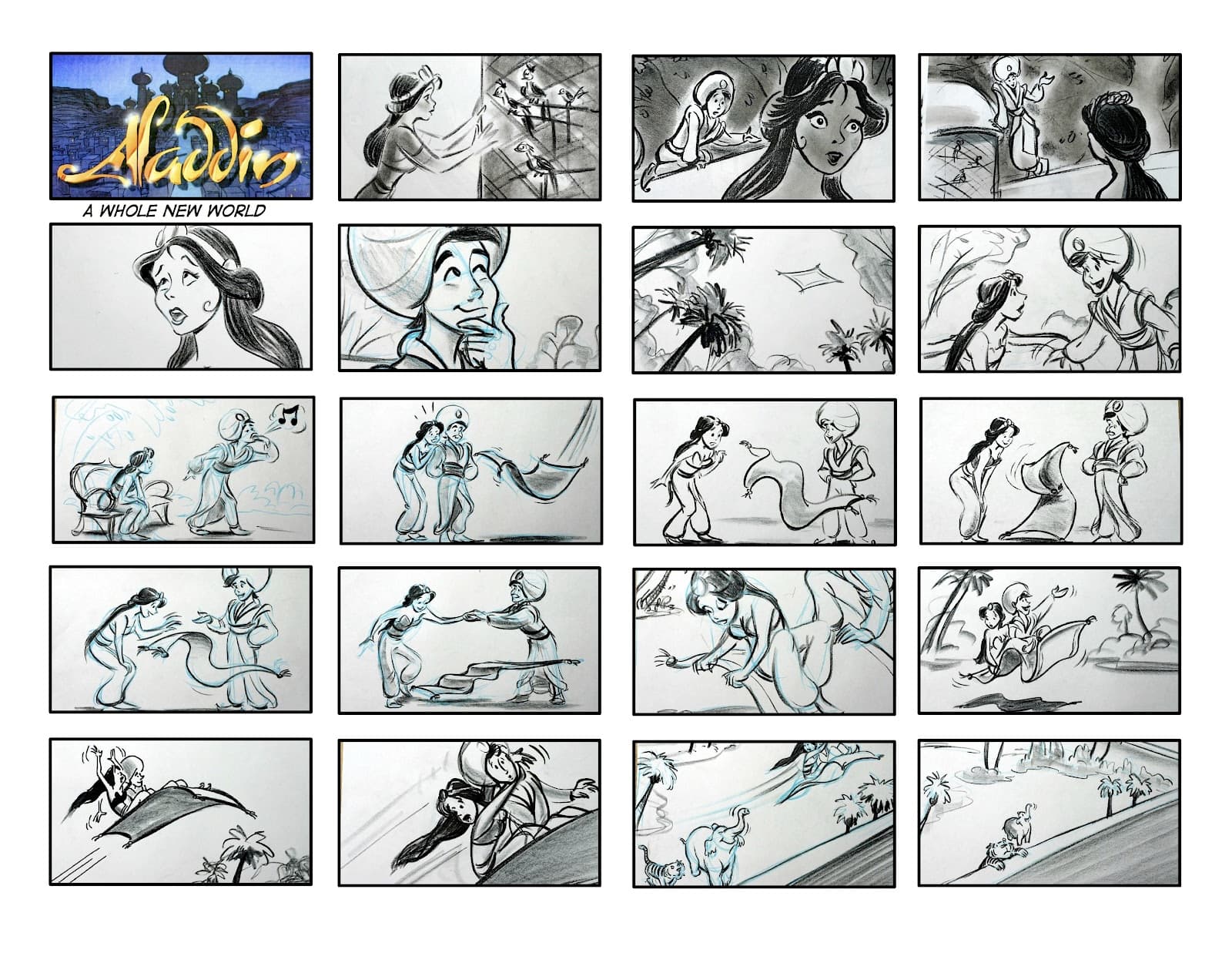 Aladdin storyboard examples