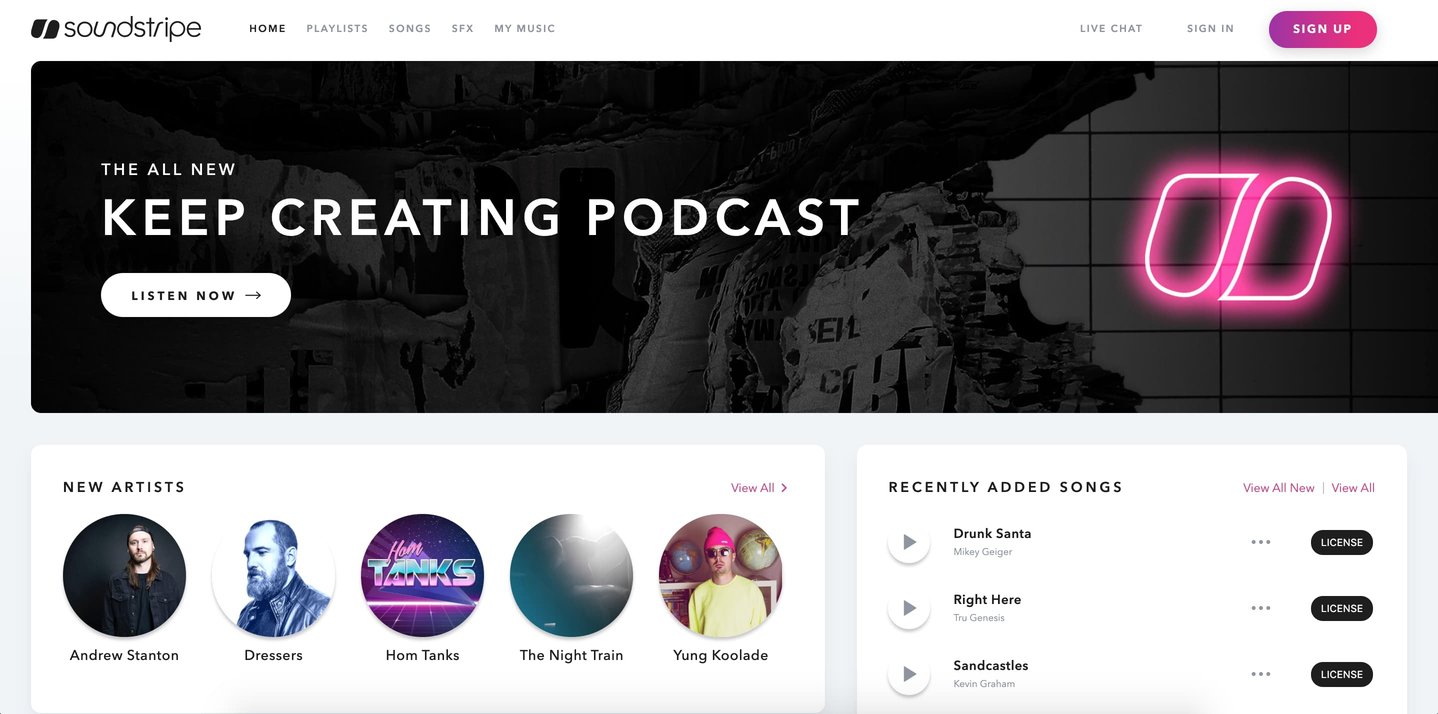 best music library - soundstripe