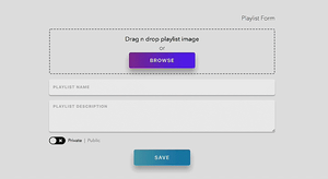 Upload an image for your playlist.