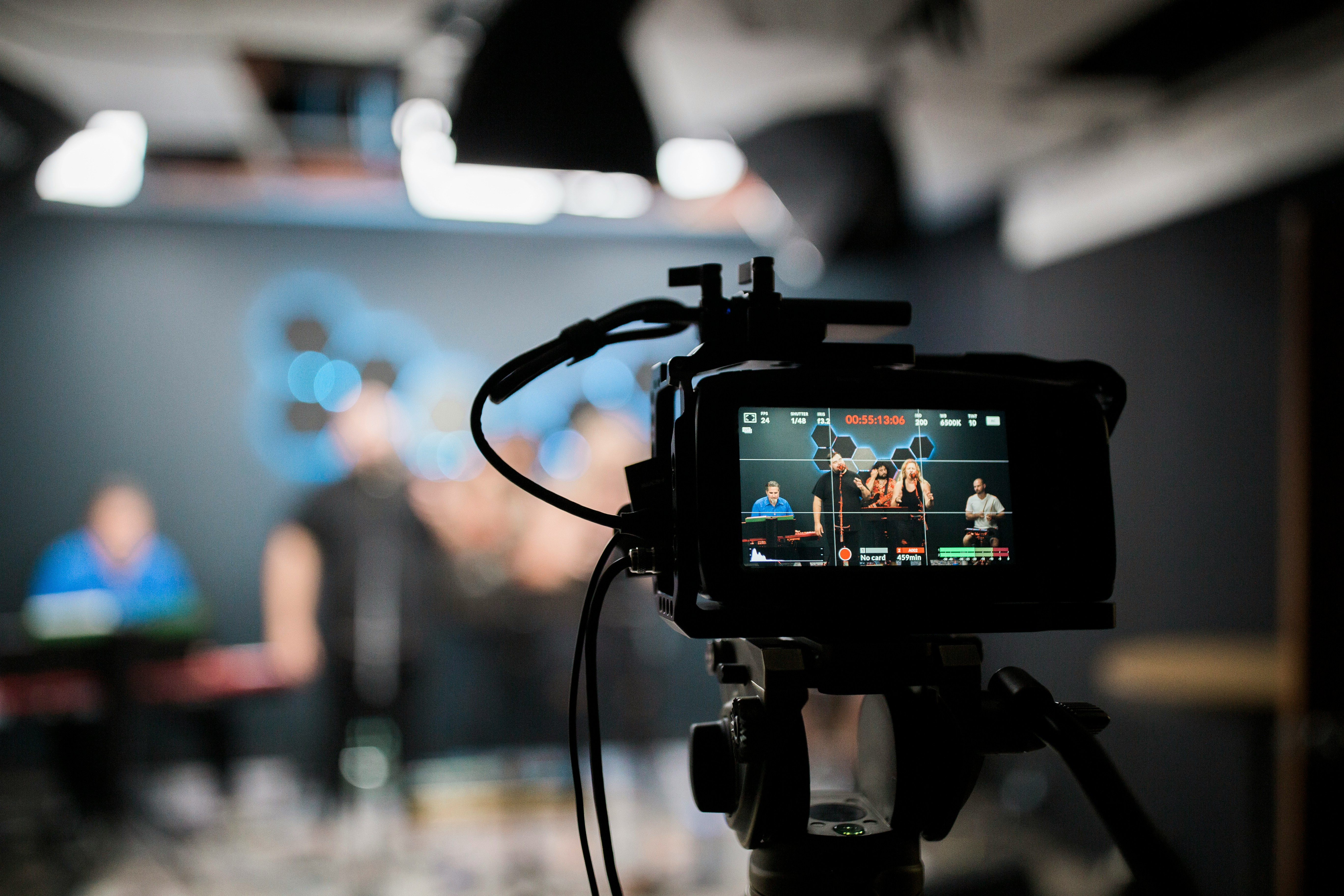 camera filming a scene