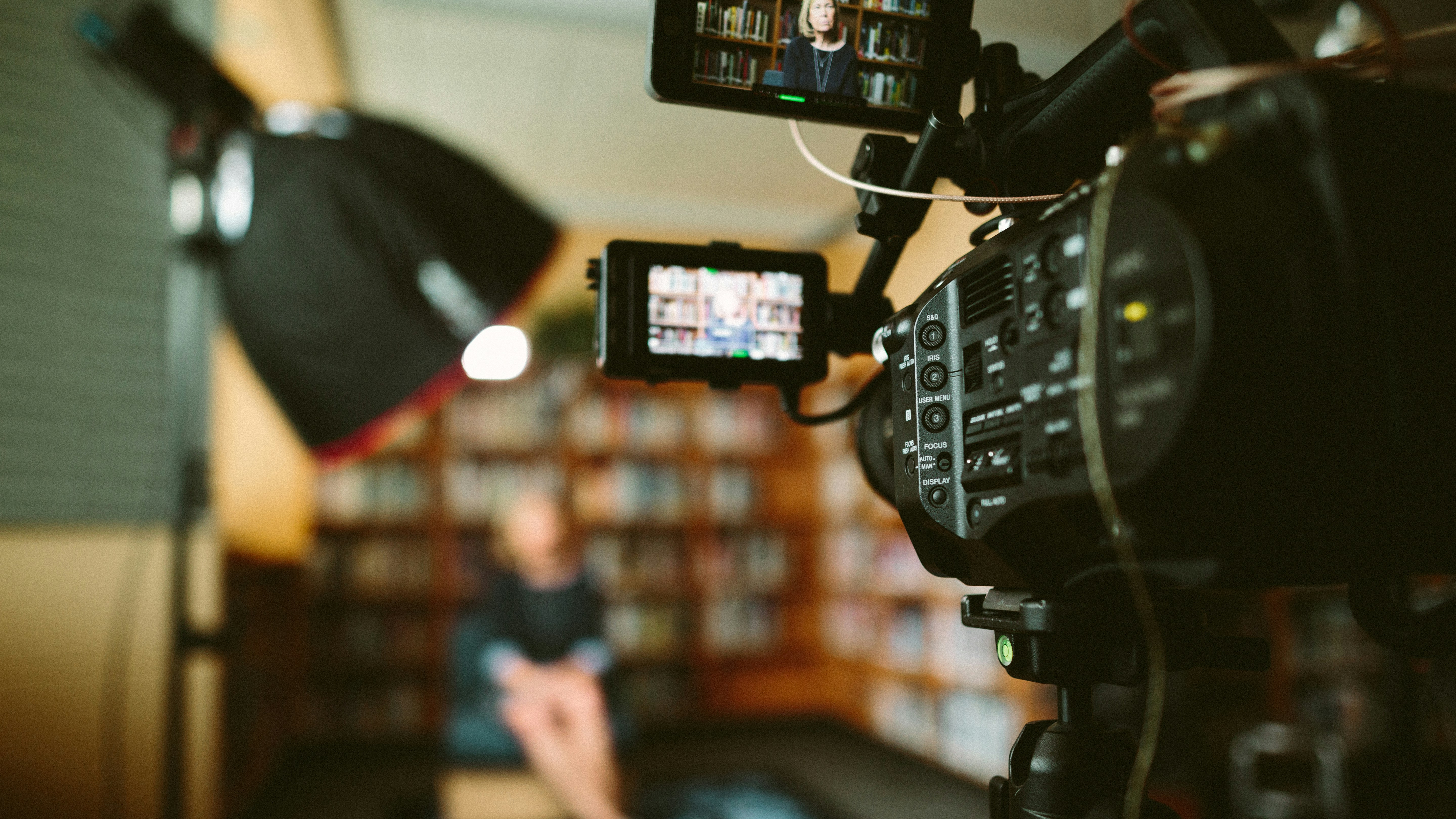 filming in a library