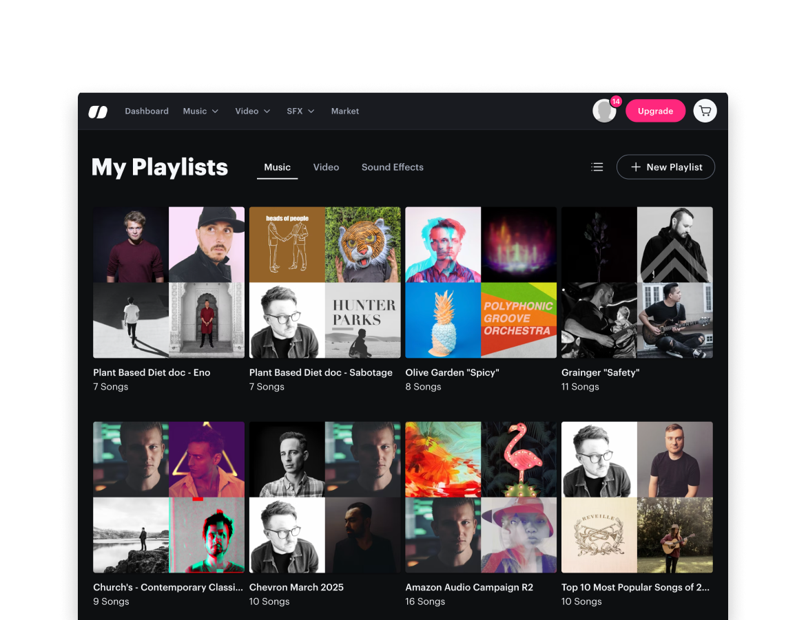 Playlists feature