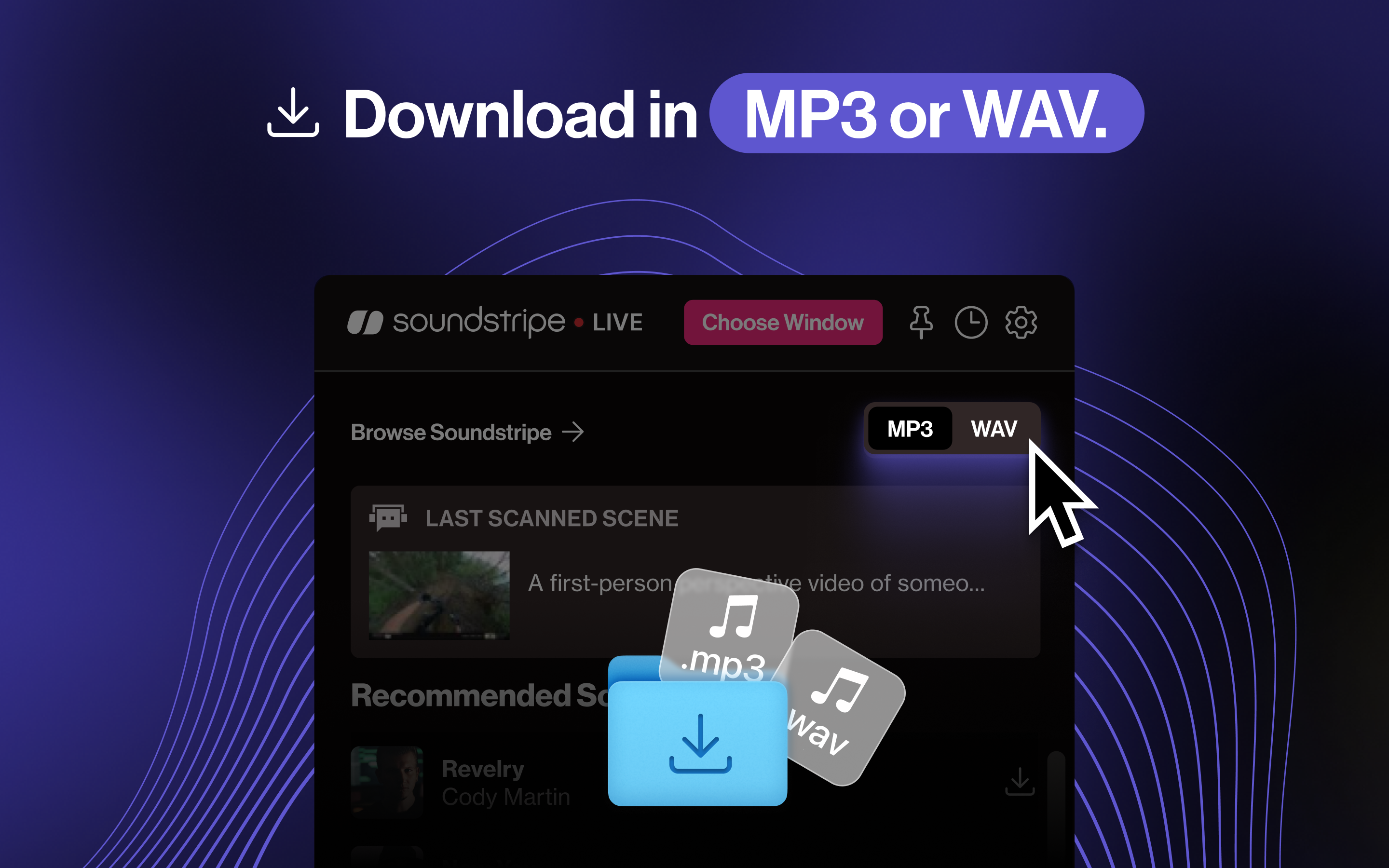 Download any track in MP3 or WAV.